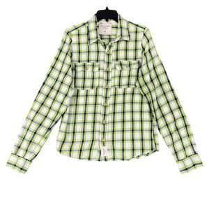 Abercrombie & Fitch Muscle Flannel Shirt M‎ Plaid Cotton Preppy Casual Classic